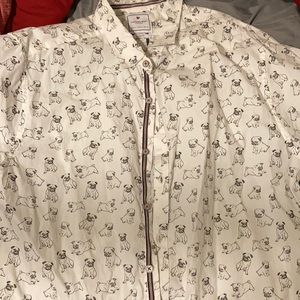 Pug Button Up Shirt